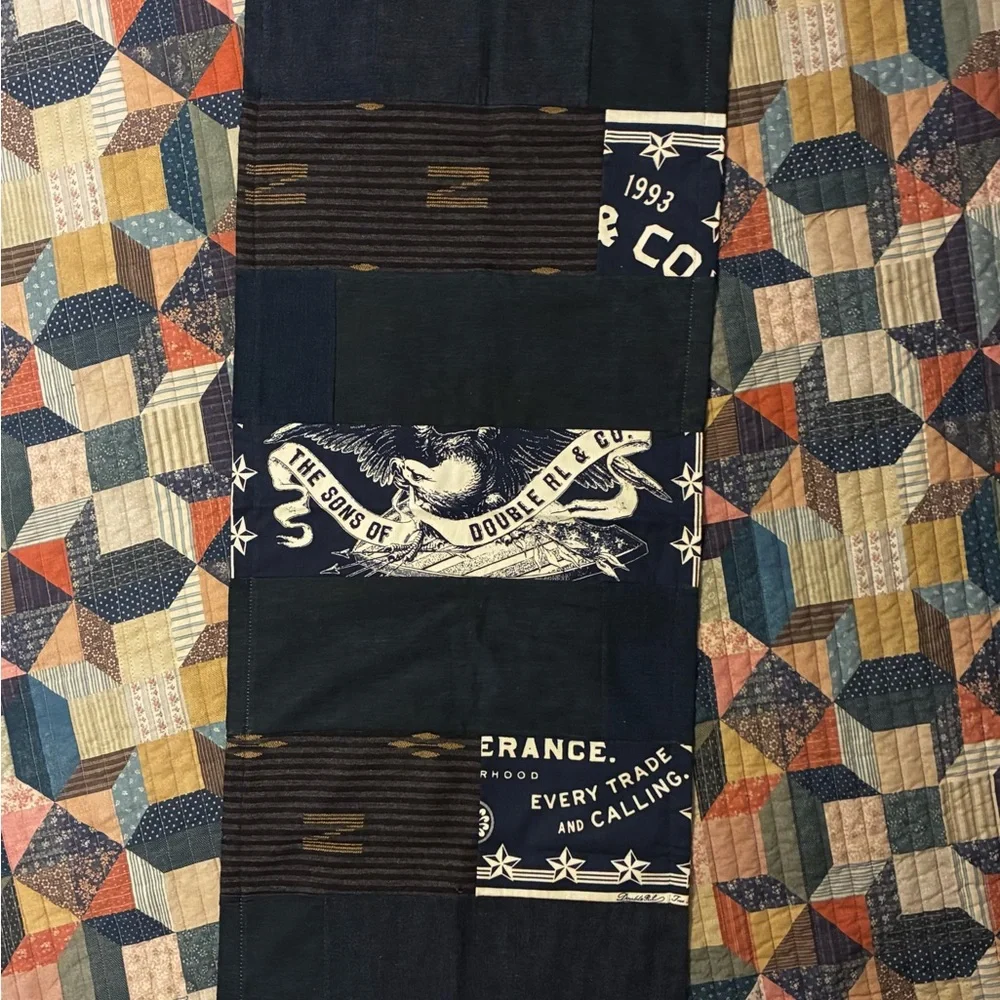 CUSTOM RRL/RL PATCHWORK SCARF (100% UPCYCLED RALPH LAUREN FABRICS)- 1 OF A KIND